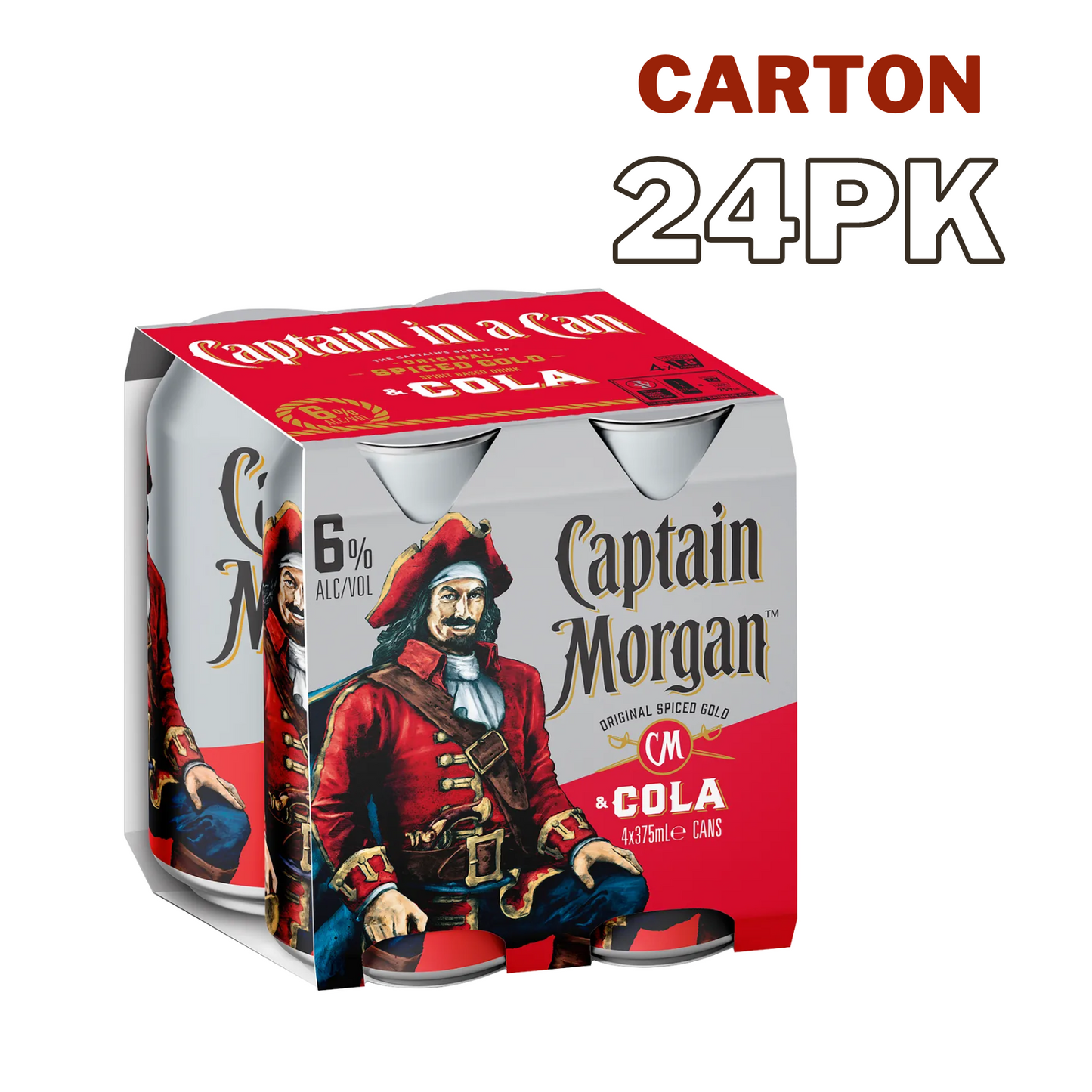 Captain Morgan and Cola 6%