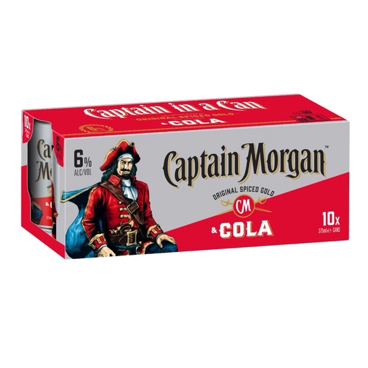 Captain Morgan and Cola 6% 10 Pack