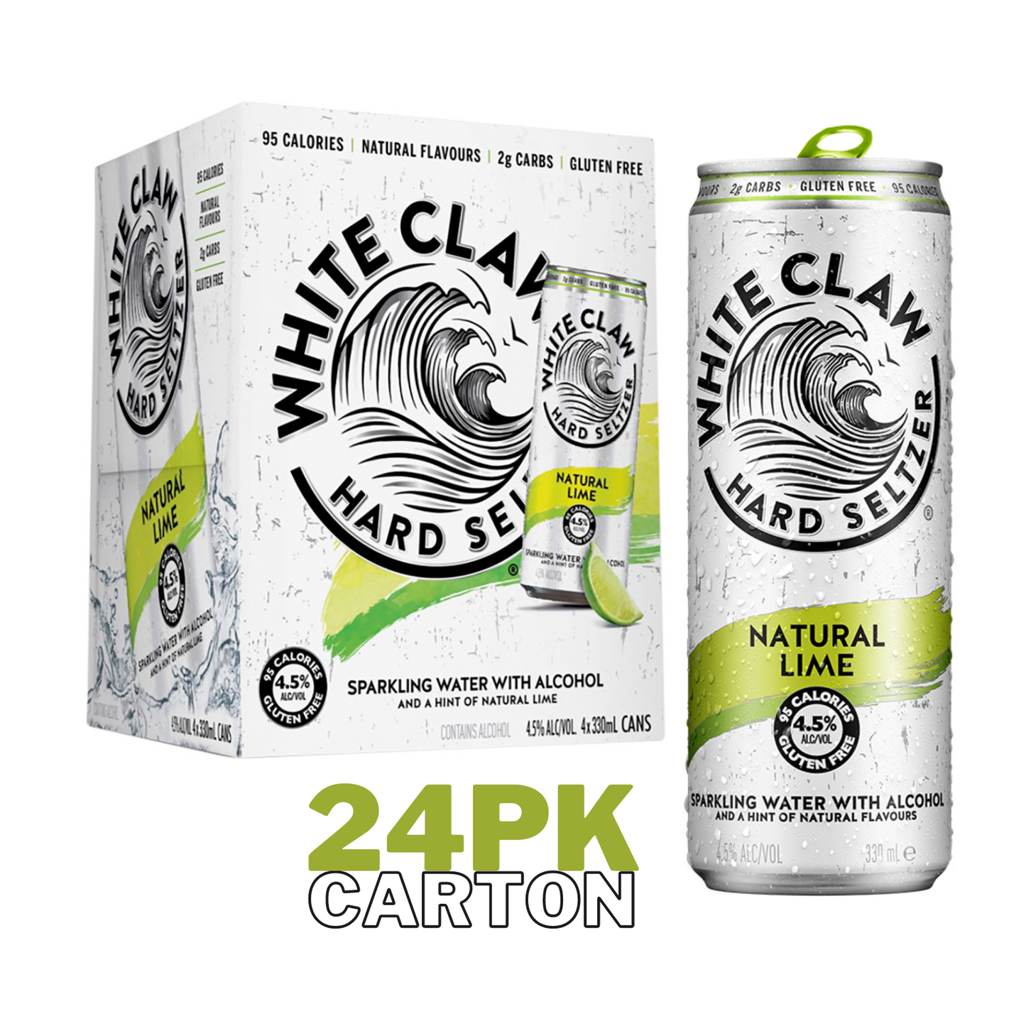 White Claw Hard Seltzer Natural Lime