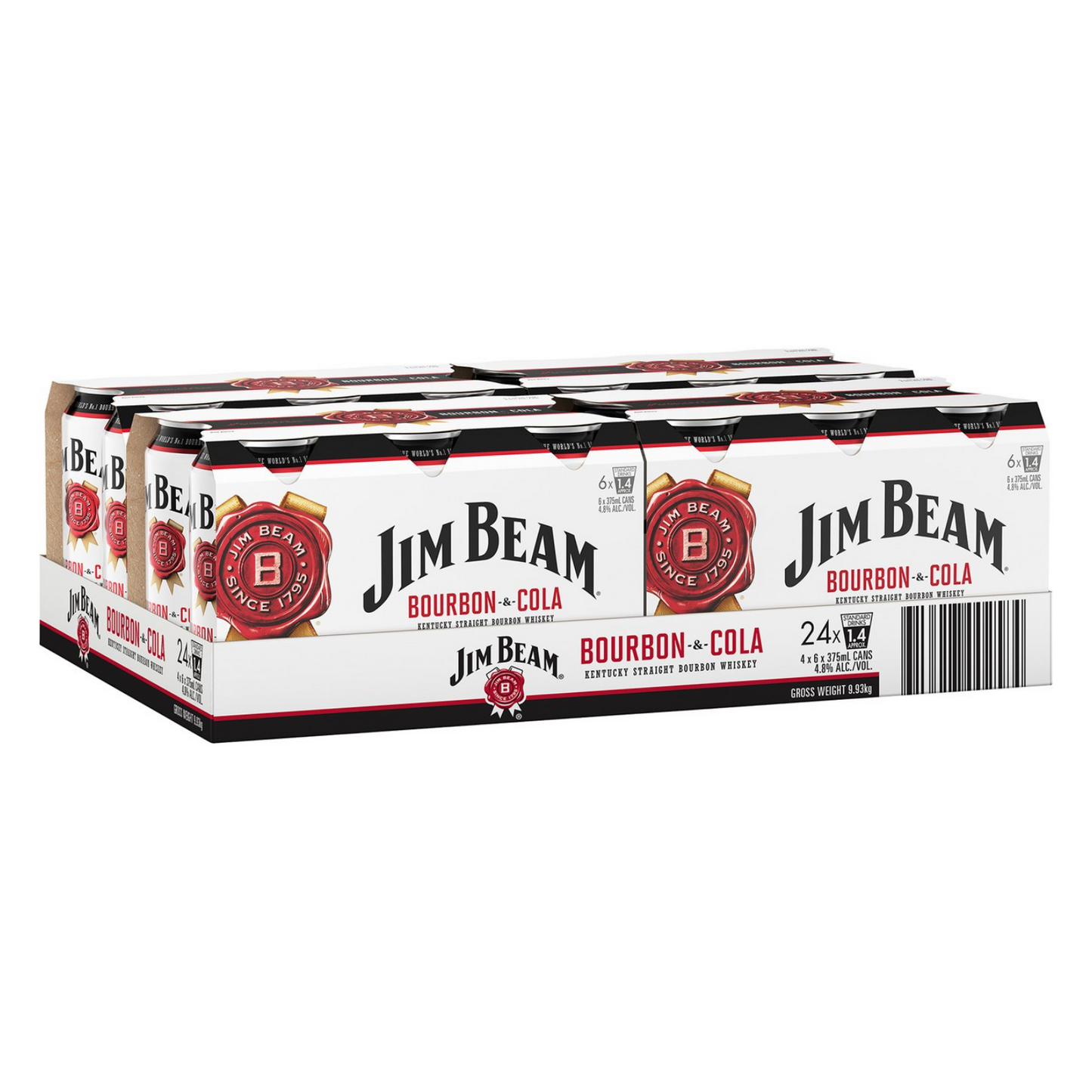 Jim Beam White label and Cola 375ml Can