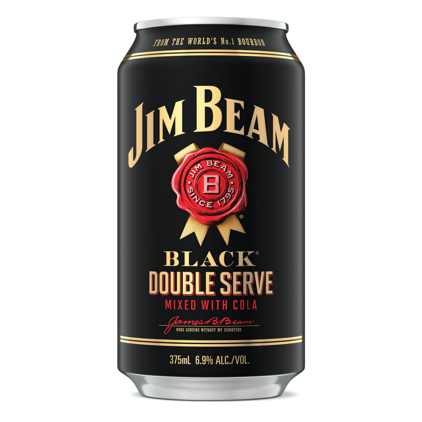 Jim Beam Black Double Serve 375ml Can