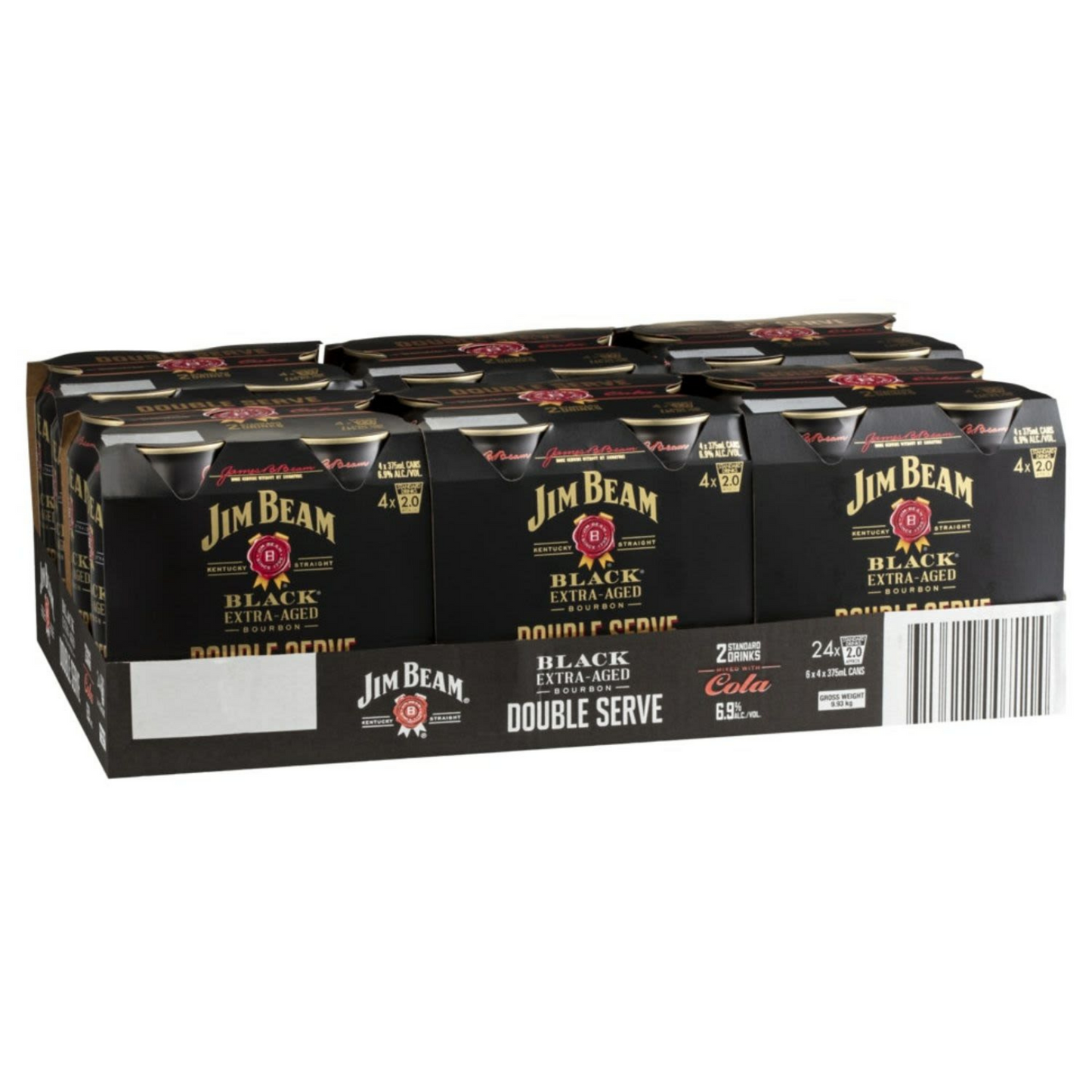 Jim Beam Black Double Serve 375ml Can