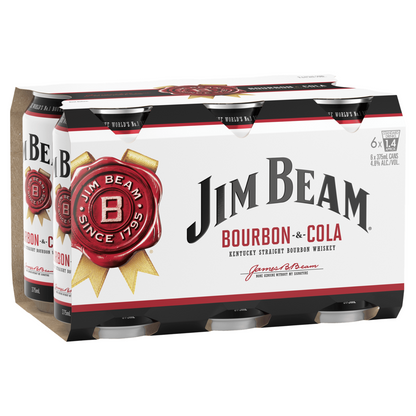 Jim Beam White label and Cola 375ml Can