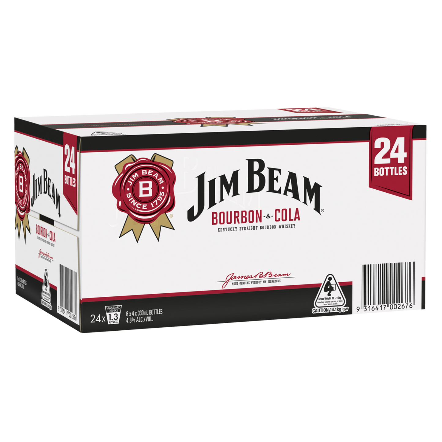 Jim Beam White label and Cola 330ml Stubby